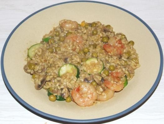 knoflook garnalen risotto