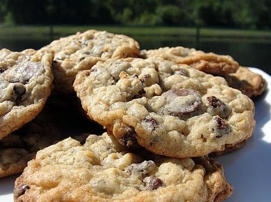 grote partij chocoladeschilferhavermeelkoekjes