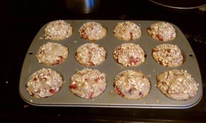 aardbeimelk havermout muffins