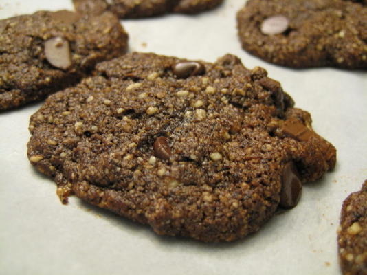 dubbele chocolade mokka cookies (glutenvrij en veganistisch!)