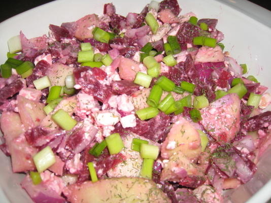 biet, feta en granny smith appel salade