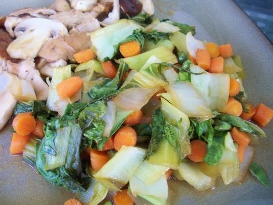 baby bok choy in de wok