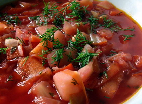 vegetarische borsch soep