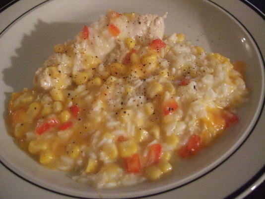 cheesy chicken and rice bake (oamc)