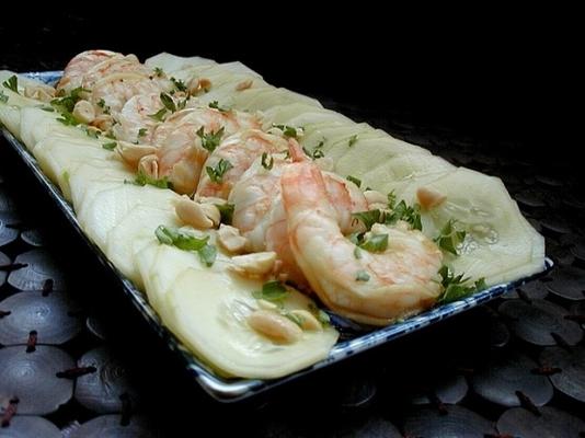 komkommer garnalen salade