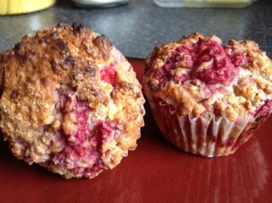 glutenvrije frambozenkokos en yoghurtmuffins