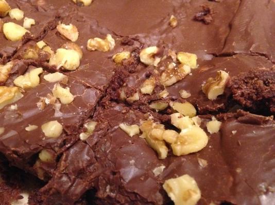 fudge bedekte brownies zoals chick-fil-a