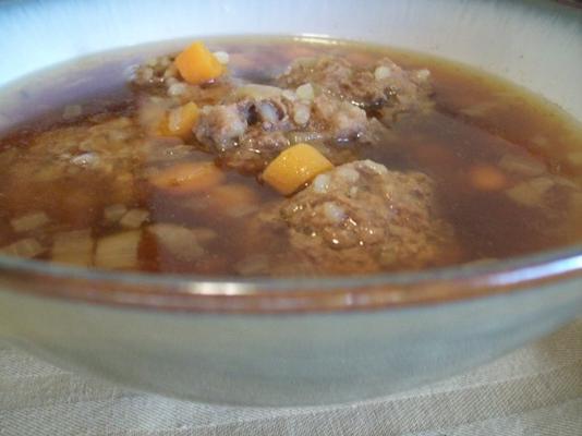vereenvoudigde traditionele albondigas soep