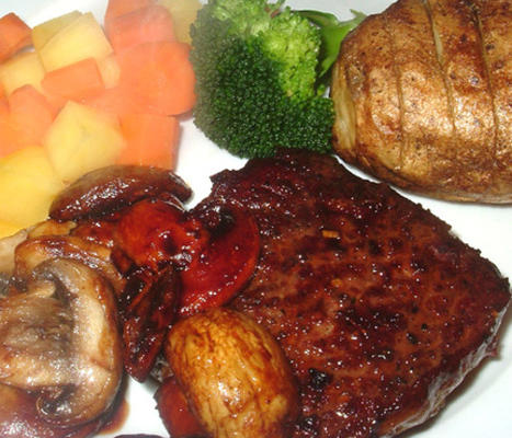 pepersteak met champignons