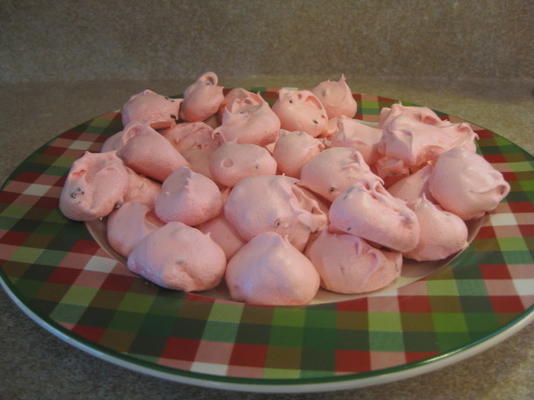 roze koekjes - meringue jello cookies