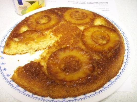 gewicht watchers vijf ingrediënt ananas ondersteboven cake