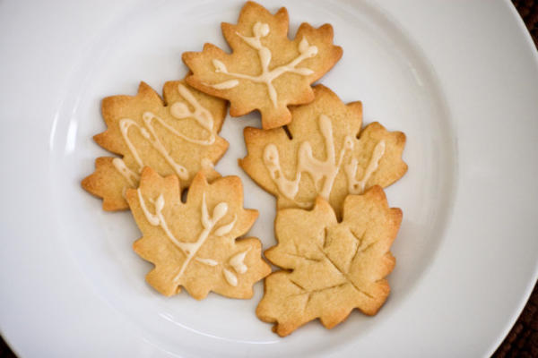 herfst esdoornblad cookies