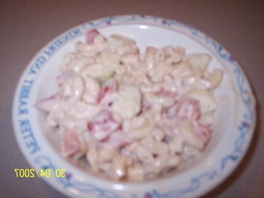 tomatenkomkommer macaroni salade