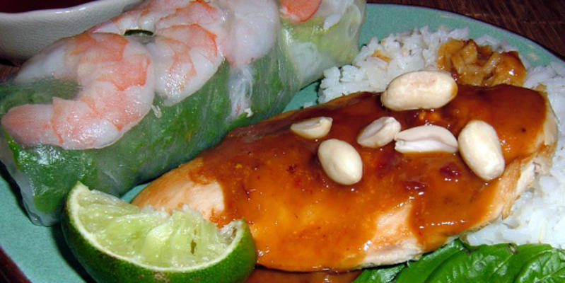 limoenkip en Thaise vissaus