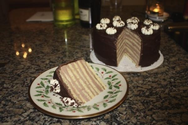 Duitse prinzregenten torte (cake met acht lagen)