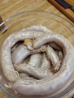 gevulde kishka: (koosjer gevulde derma)