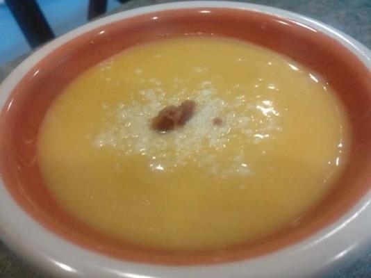 butternut squash soep met spek en cheddar