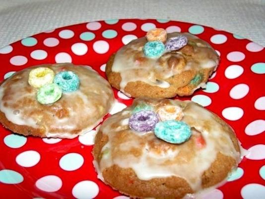 fruit loop cookies en oranje glazuur