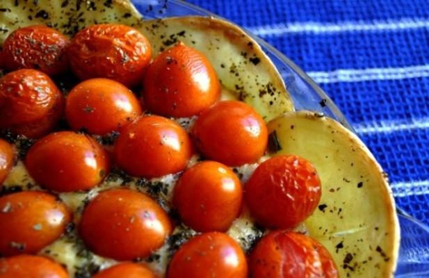 aardappel, tomaat en kaastaart