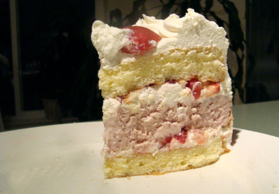 Aardbei shortcake cheesecake