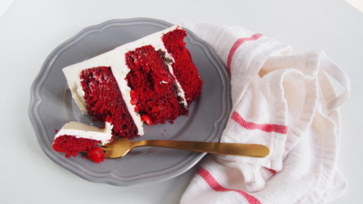 chocolade kers rood fluweel cake