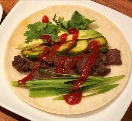 Koreaanse joon ma bulgogi rundvlees taco's