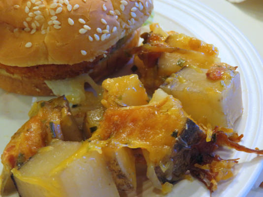 slow cooker cheesy bacon ranch potatoes