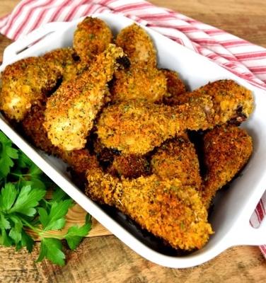 panko gebakken drumsticks met korst