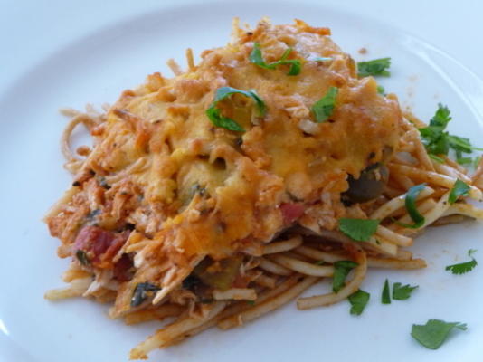 cheesy chicken spaghetti casserole