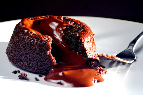 veganistische chocolade lava cake