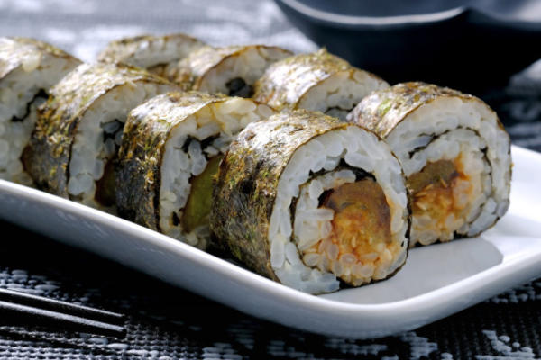 aubergine teriyaki sushi