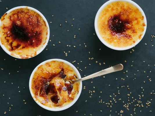 champagne crème brulee