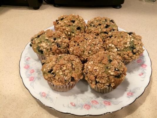 bosbessen-banaan crumble (vegan muffins)