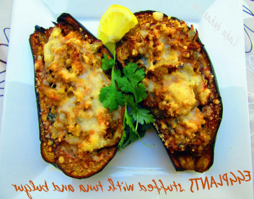 aubergines gevuld met tonijn en bulgur