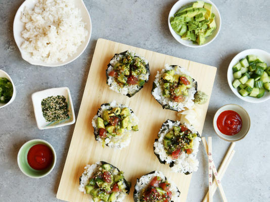 sushi-bekers zonder rollen