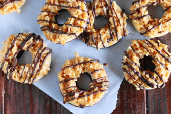 zelfgemaakte samoas-koekjes