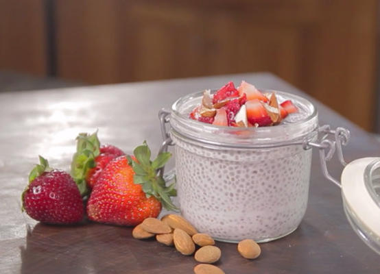 kokos en chia-zaadpudding