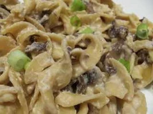 mushroom stroganoff and goatandrsquo; s cheese