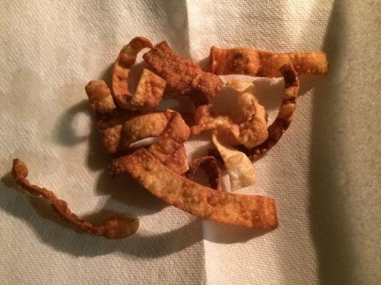 gefrituurde wonton strips