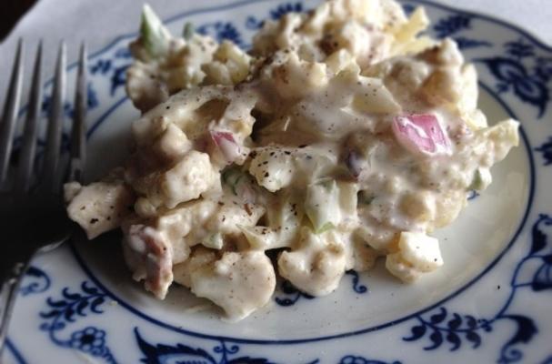 faux aardappelsalade met bloemkool