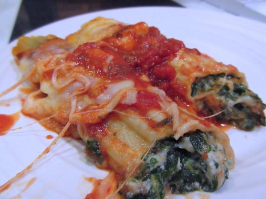 vooruitziend spinazie manicotti recept