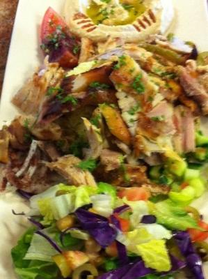 kip shoarma salade