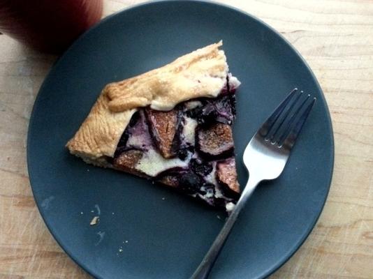 verse vijgen, bosbessen en ricotta