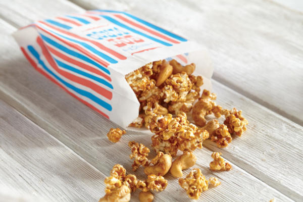 gezouten caramel cashew popcorn
