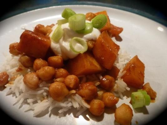 butternut squash en kikkererwten curry