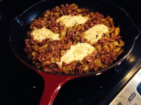 snel en gemakkelijk corned beef ontbijtkroket