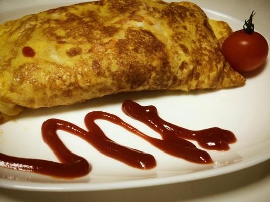 omurice (omelet in japanse stijl en rijst)