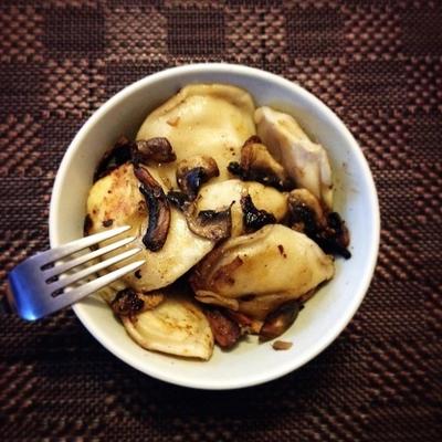 pierogies met paddestoelen