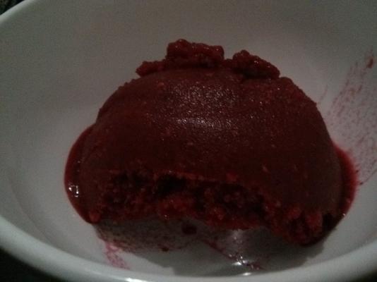 frambozen en muntsorbet