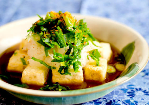 agedashi tofu gebakken in broodroosteroven